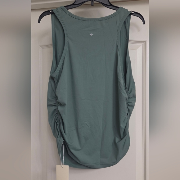 Halara Round Neck Racerback Ruched Yoga Tank Top - Picture 2 of 10